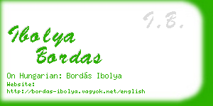 ibolya bordas business card